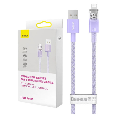 Kabel Fast Charging cable Baseus USB-A to Lightning  Explorer Series 2m, 2.4A, purple (693217262