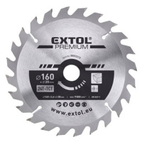 EXTOL PREMIUM kotouč pilový, O 160x2,6x20mm, 24T, 8803213