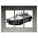 Ručně malovaný POP Art Mercedes SL 300 3 dílný 120x80cm