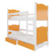 ArtAdrk Dětská patrová postel MARABA Barva: Bílá / oranžová