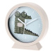 Dětské stolní hodiny Krokodýl, bílá, pr. 15 cm