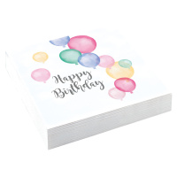 Amscan Ubrousky Happy Birthday - Pastelové balóny 33 x 33 cm
