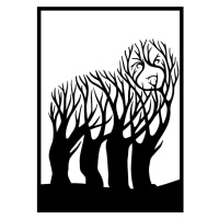 Vsepropejska Strom života bernedoodle dekorace na zeď Rozměr (cm): 38 x 26, Dekor: Černá