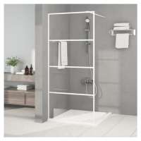 vidaXL Sprchová zástěna walk-in bílá 90 x 195 cm čiré ESG sklo