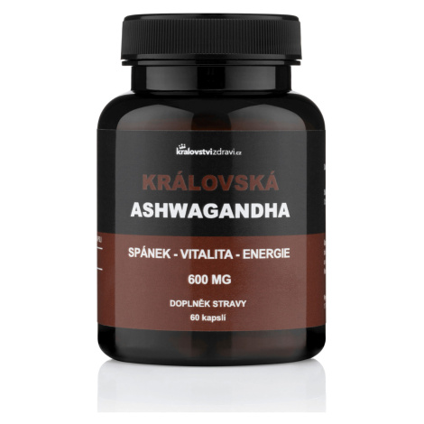 Království zdraví Královská Ashwagandha 600 mg, extrakt z Ašvagandy s 5 % withanolidů, 60 kapslí