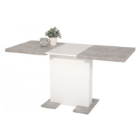 Jídelní stůl Britt 110x69 cm, šedý beton/bílý