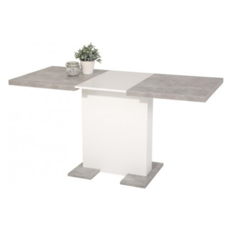 Jídelní stůl Britt 110x69 cm, šedý beton/bílý Asko