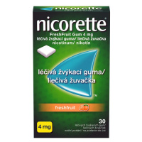 Nicorette Freshfruit Gum 4mg léčivé žvýkací gumy 30ks