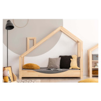 Domečková postel z borovicového dřeva Adeko Luna Elma, 90 x 200 cm