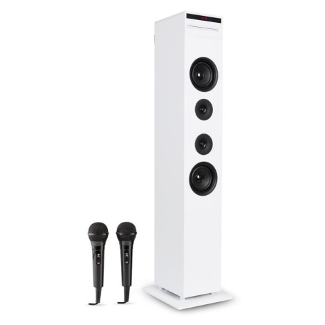 Auna Karaboom CD karaoke zařízení, bluetooth, MP3, USB nabíječka, mikrofon, dálkové ovládání, bí