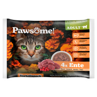 Pawsome Pawsome! Adult Kapsička s kachním masem Multipack 4x85g