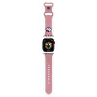 Hello Kitty Liquid Silicone Kitty Head Logo Řemínek pro Apple Watch 38/40/41mm růžový