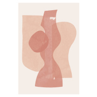 Ilustrace Peach Paper Cut Composition No.1, THE MIUUS STUDIO, 26.7 × 40 cm