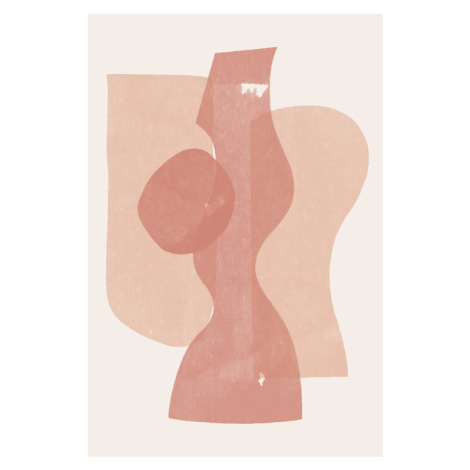 Ilustrace Peach Paper Cut Composition No.1, THE MIUUS STUDIO, 26.7x40 cm