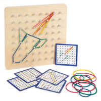 Dřevěná deska s gumičkami - Geoboard