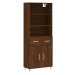 vidaXL Skříň highboard hnědý dub 69,5 x 34 x 180 cm kompozitní dřevo