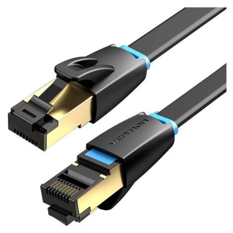 Kabel Ethernet RJ45 Flat Network Cable Vention IKCBG, Cat.8, U/FTP, 1m (Black)