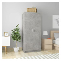 Šatní skříň betonově šedá 80 x 52 x 180 cm dřevotříska 800625