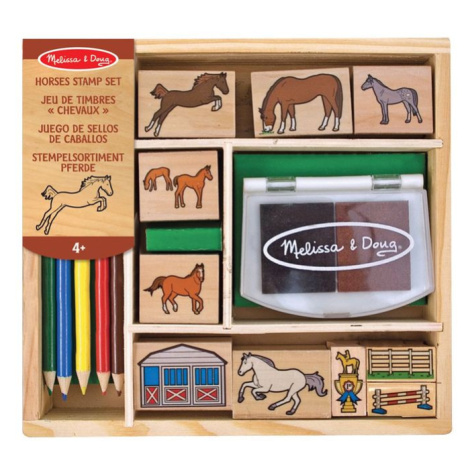 Dřevěná razítka Melissa & Doug - Koně