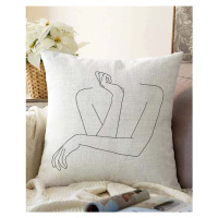 Povlak na polštář s příměsí bavlny Minimalist Cushion Covers Pose, 55 x 55 cm