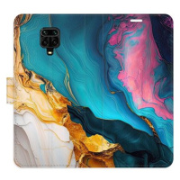 iSaprio Flip pouzdro Colourful Marble pro Xiaomi Redmi Note 9 Pro / Note 9S