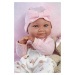 Llorens 73808 NEW BORN holčička - realistická panenka miminko s celovinylovým tělem - 40