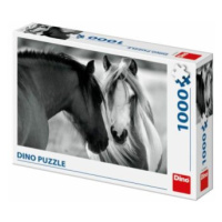 Černobílí koně 1000 puzzle
