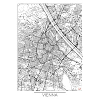 Mapa Vienna, Hubert Roguski, (30 x 40 cm)