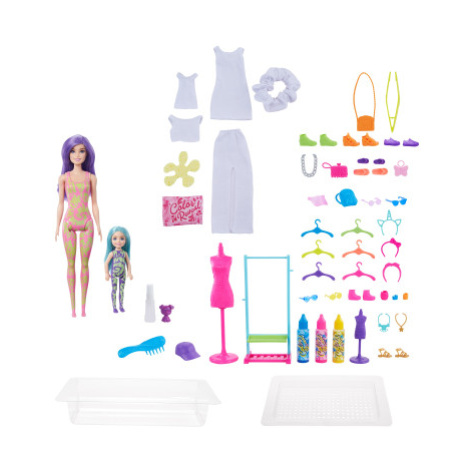 Barbie color reveal neonová batika dárkový set Mattel