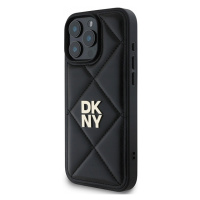 Pouzdro Dkny iPhone 16 Pro Max 6.9 černé Quilted Stack Logo