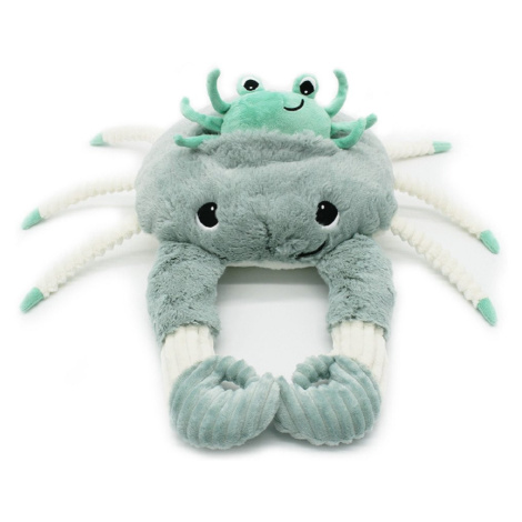Ptipotos Plyšový krab Cassecou mátový (máma s miminkem) 49 cm