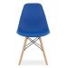 Jídelní židle OSAKA modrá ( hnědé nohy)