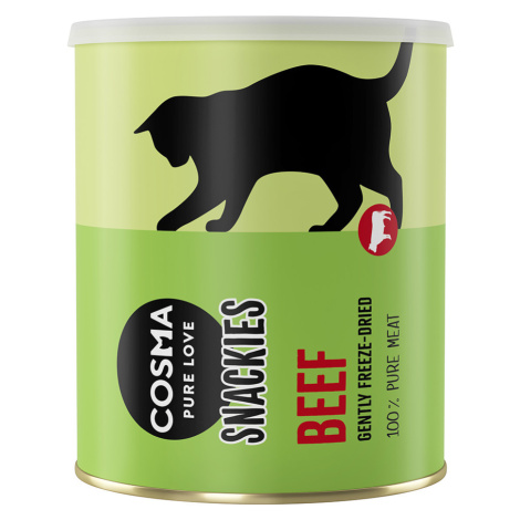 Výhodné balení Cosma Snackies Maxi Tube - lyofilizované snacky pro kočky - hovězí 3 x 130 g