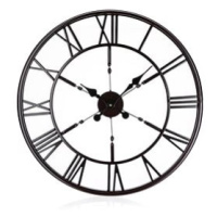 HOME DECOR Nástěnné hodiny Antic black 60 cm