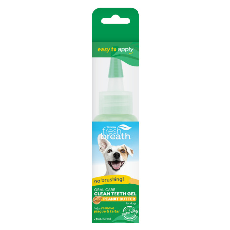 TropiClean Fresh Breath arašídové máslo zubní gel pro psy - Výhodné balení: 2 x 59 ml
