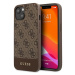 Guess GUHCP13SG4GLBR hard silikonové pouzdro iPhone 13 Mini 5.4" brown 4G Stripe Collection