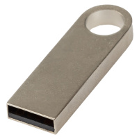 EX Kovový Mini USB flash disk 16 GB, 4x1,2x0,5 cm - více barev Barva kovu: Stříbrná