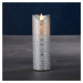 Sirius LED svíčka Sara Exclusive, stříbrná, Ø 5cm, výška 15cm