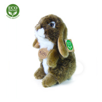 plyšový zajíc/králík hnědý stojící , 18 cm, ECO-FRIENDLY