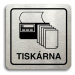 Accept Piktogram "tiskárna" (80 × 80 mm) (stříbrná tabulka - černý tisk)