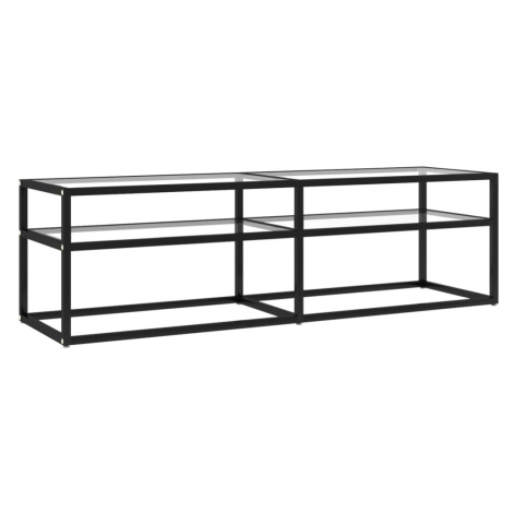 vidaXL TV stolek průhledný 140 x 40 x 40,5 cm tvrzené sklo