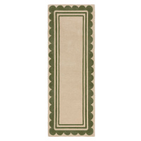 Flair Rugs koberce Ručně všívaný běhoun Lois Scallop Green - 80x230 cm