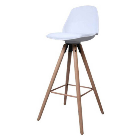 Dkton Designová pultová stolička Nerea bílá