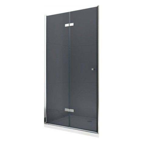 MEXEN LIMA skládací dveře 90x190 cm 6mm, chrom, grafit se stěnovým profilem 856-090-000-01-40