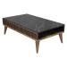 Sofahouse Designový konferenční stolek Cadelaria 105 cm ořech černý