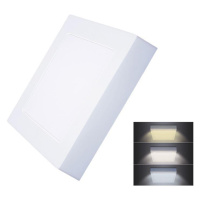 Solight LED mini panel CCT, přisazený, 12W, 900lm, 3000K, 4000K, 6000K, čtvercový