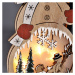SOLIGHT 1V233 dřevěný sněhulák, 4x LED, 2x AA
