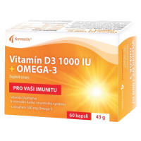 Noventis Vitamín D3 1000 IU + Omega-3, 60 kapslí