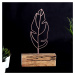 Hanah Home Kovová dekorace Feather Mini 30 cm bronzová