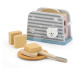 Viga Lelin Lelin Dřevěná hračka - Toaster medvídek- šedý